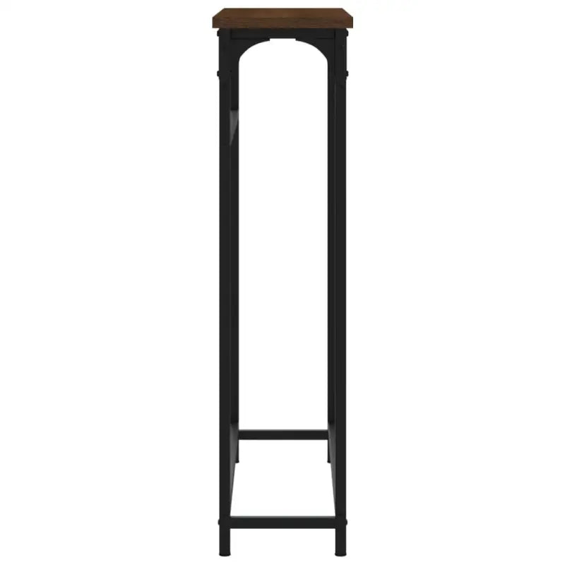 Wandtafel van bewerkt hout met metalen frame en verstelbare poten - Bijzettafels