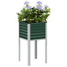 Weervast staal plantenbak voor tuin balkon en terras decoratie - Staal/Groen / 45 x 45 x 88 cm / 1 - Bloempotten &