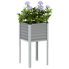 Weervast staal plantenbak voor tuin balkon en terras decoratie - Staal/grijs / 45 x 45 x 88 cm / 1 - Bloempotten &