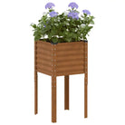 Weervast staal plantenbak voor tuin balkon en terras decoratie - Cortenstaal/Bruin / 45 x 45 x 88 cm / 1 - Bloempotten