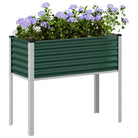 Weervast staal plantenbak voor tuin balkon en terras decoratie - Staal/Groen / 100 x 41 x 90 cm / 1 - Bloempotten &