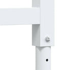 Werkbank in massief acaciahout met gepoedercoate metalen structuur - Bruin en wit / 100 x 60 x (73-99.5) cm / 1