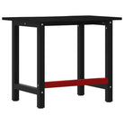 Werkbank met massief eikenhout en gepoedercoat metaal voor groot werkgebied - Werkbanken