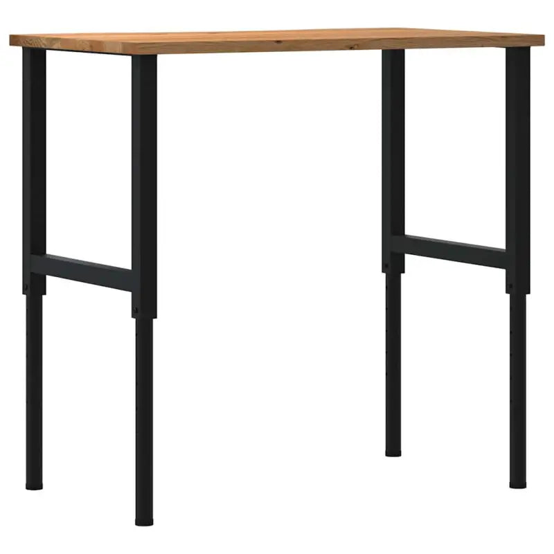 Werkbank van massief eikenhout en gepoedercoat metaal met groot werkgebied - Werkbanken