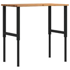 Werkbank van massief eikenhout en gepoedercoat metaal met groot werkgebied - Werkbanken