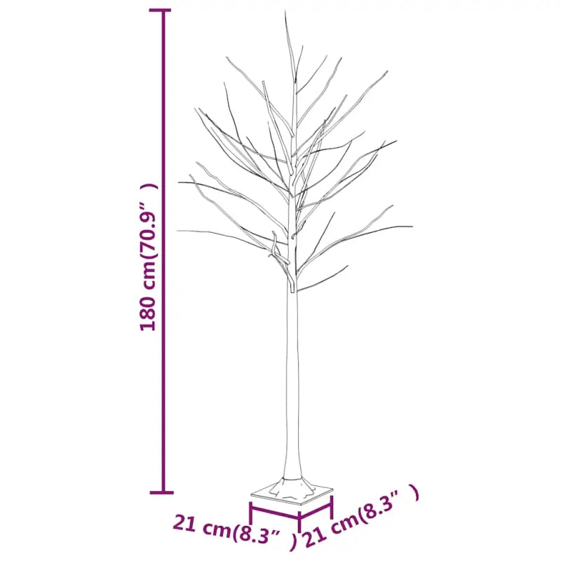 Witte LED Berkenboom voor een natuurlijke lichtdecoratie - Kerstbomen