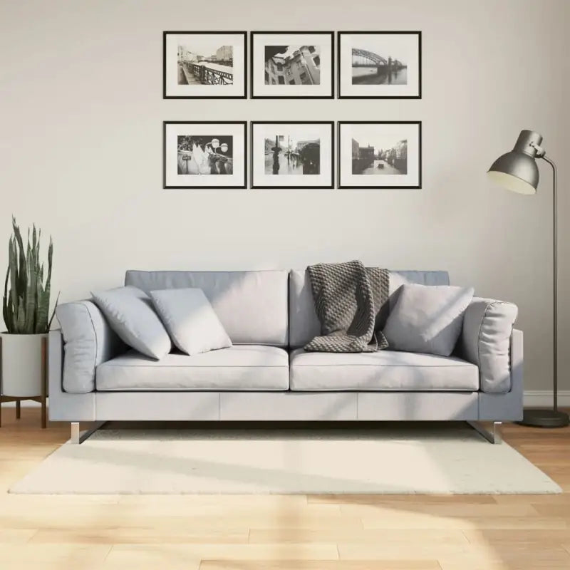 Zacht vloerkleed van polyester getest op schadelijke stoffen - Crème / 80 x 150 cm - Vloerkleden