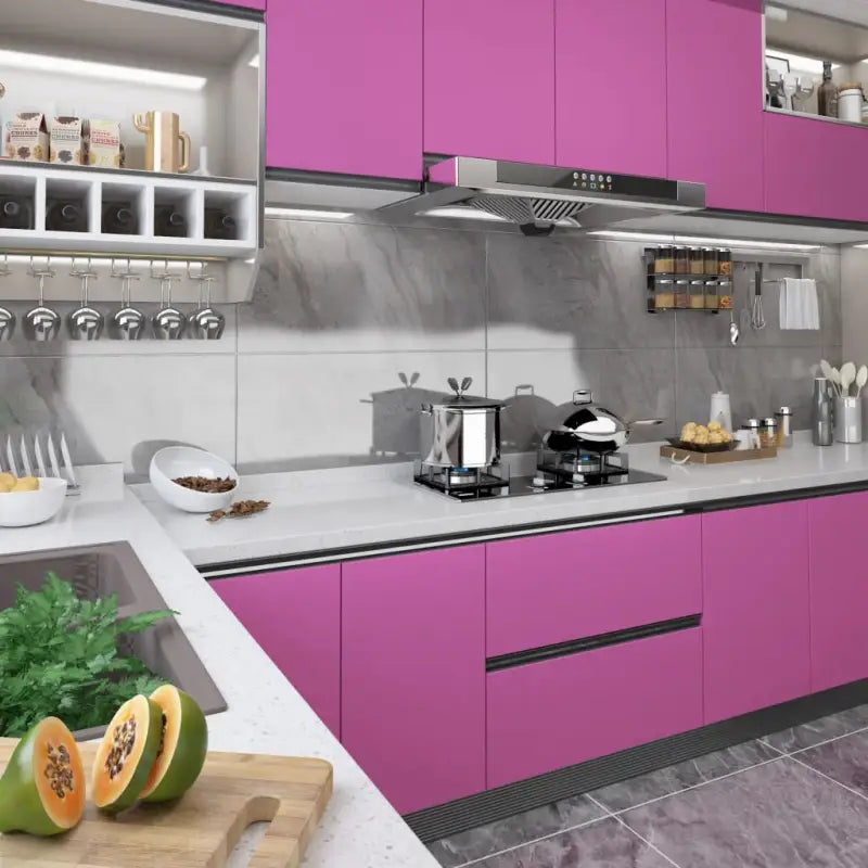 Zelfklevende meubelfolie voor een frisse look in je interieur - hoogglans paars / 1 - Ruitenfolie