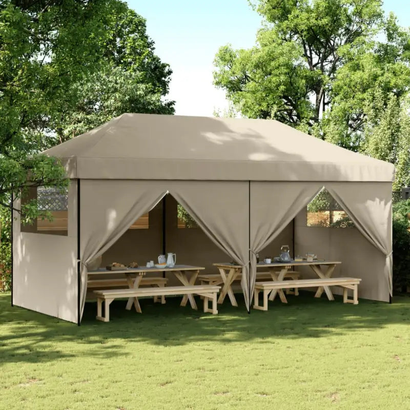 Zware Regen Beste Partytent voor Buiten Evenementen - Taupe / 1 / met 4 zijwanden - Partytenten & prieëlen