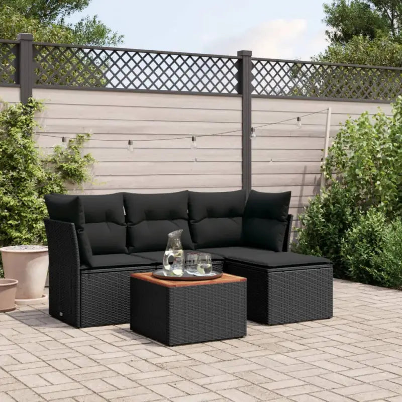 Zwart Loungeplatform met waterdichte tas en gepoedercoat staal - Tuinsets