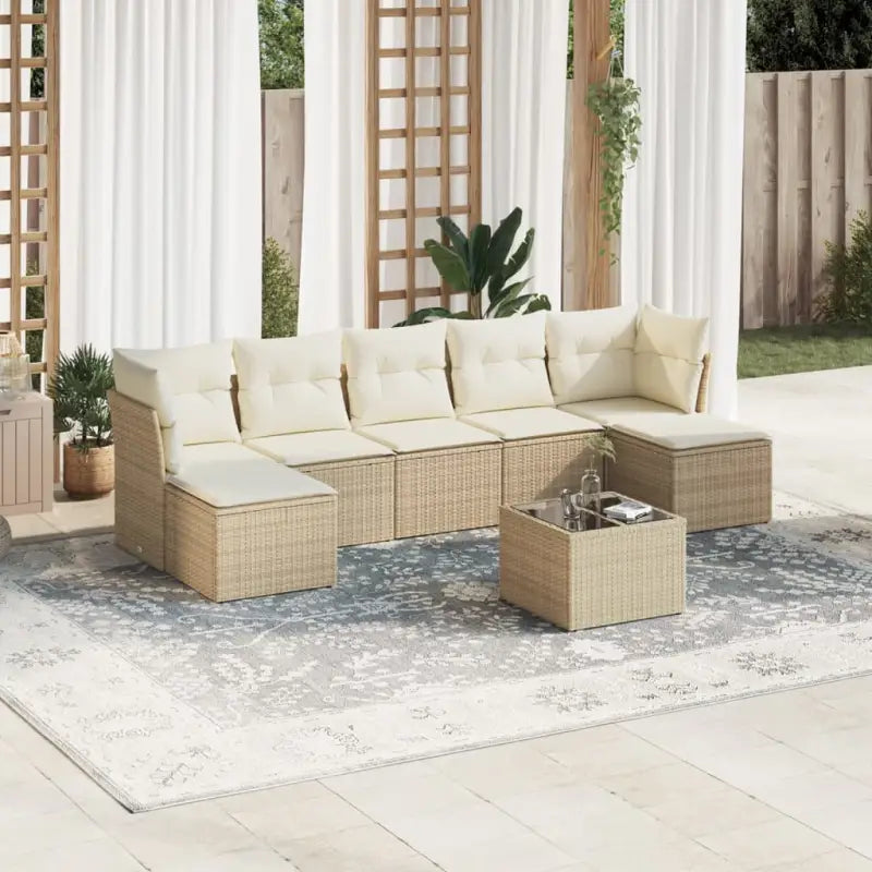 Zwart loungeset met waterdichte tas en gepoedercoat staal afmetingen - beige en crèmekleurig / Met tafel - Tuinsets