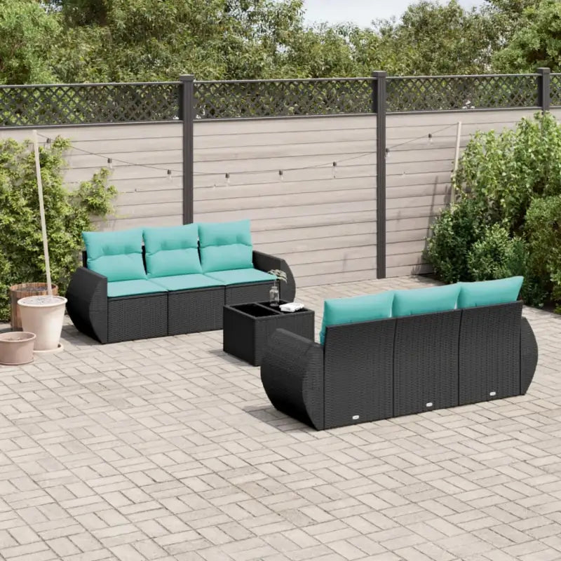 Zwart materiaal loungeset met gepoedercoat staal voor jouw tuin of terras - Tuinsets