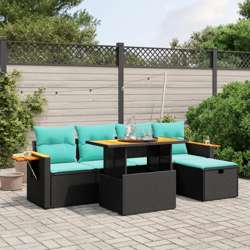 Zwart materiaal loungeset van gepoedercoat staal voor je tuin of terras - Tuinsets