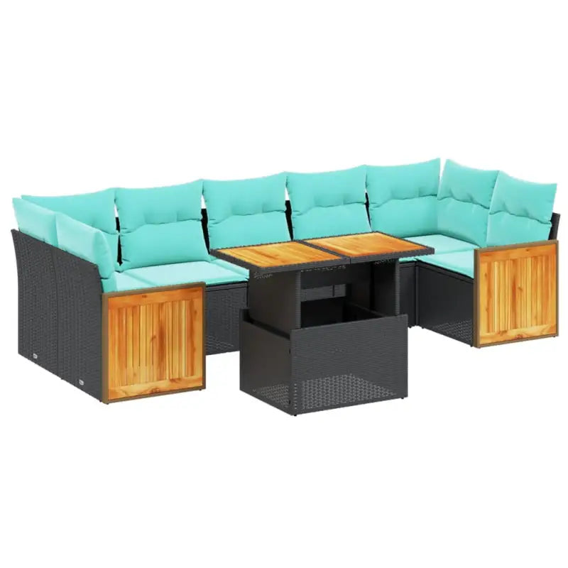 Zwarte lounge set van gepoedercoat staal met comfortabele afmetingen zitting - Tuinsets