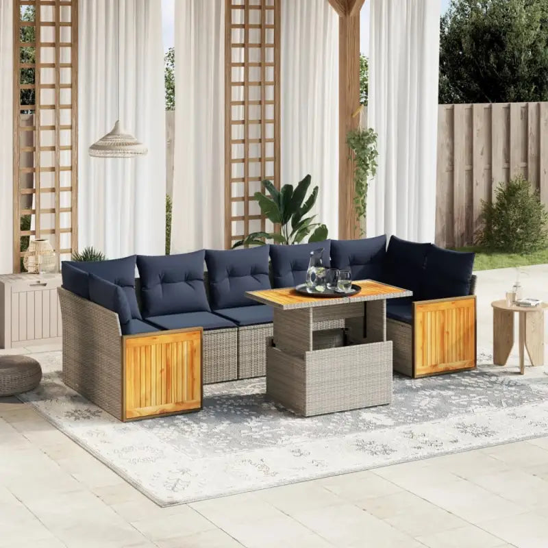 Zwarte lounge set van gepoedercoat staal met comfortabele afmetingen zitting - Grijs / zonder opbergruimte - Tuinsets