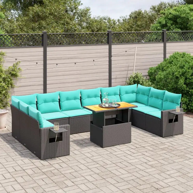 Zwarte loungeset met gepoedercoat staal voor jouw tuin of terras - Tuinsets