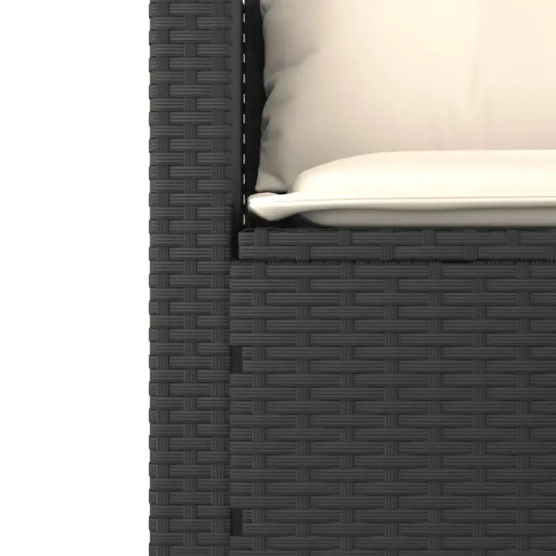 Zwarte loungeset met wasbare hoes en gehard glas voor buitengebruik - Loungebanken