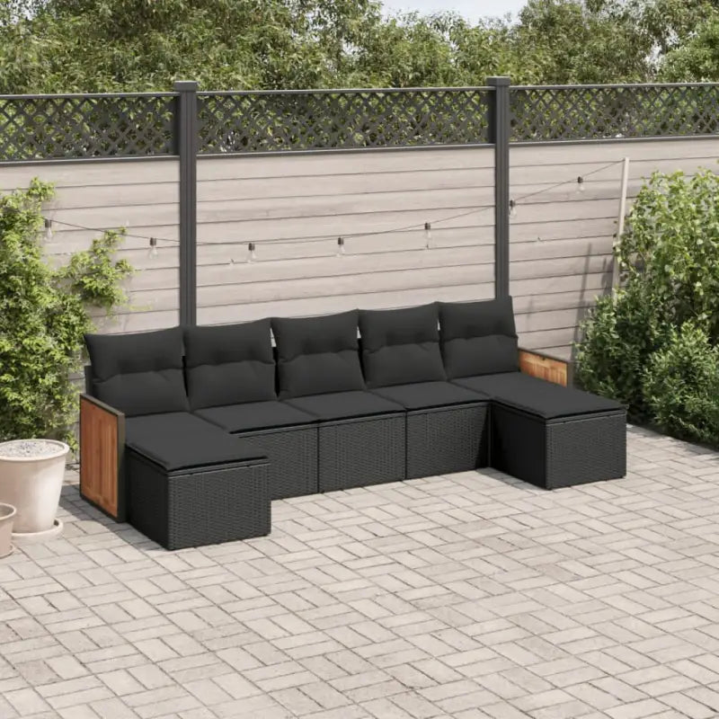 Zwarte loungeset van gepoedercoat staal voor in je tuin of terras - Tuinsets