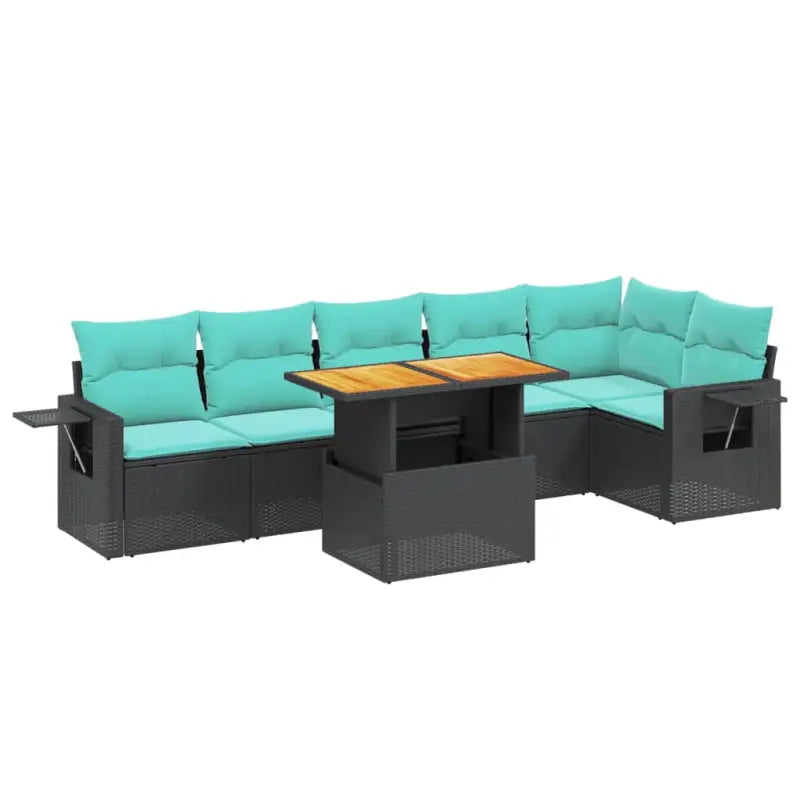 Zwarte loungeset van gepoedercoat staal voor je tuin of terras - Tuinsets