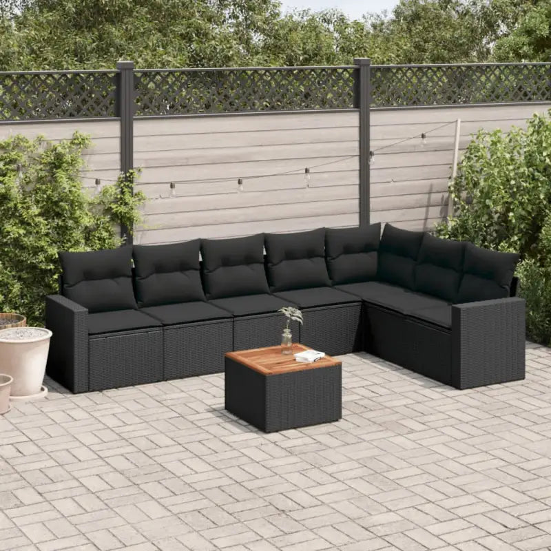 Zwarte loungeset van gepoedercoat staal voor je tuin of terras - Zwart - Tuinsets
