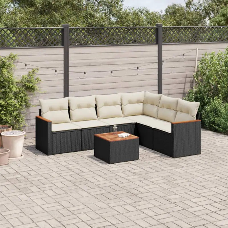 Zwarte loungeset van gepoedercoat staal voor tuin of terras - Tuinsets