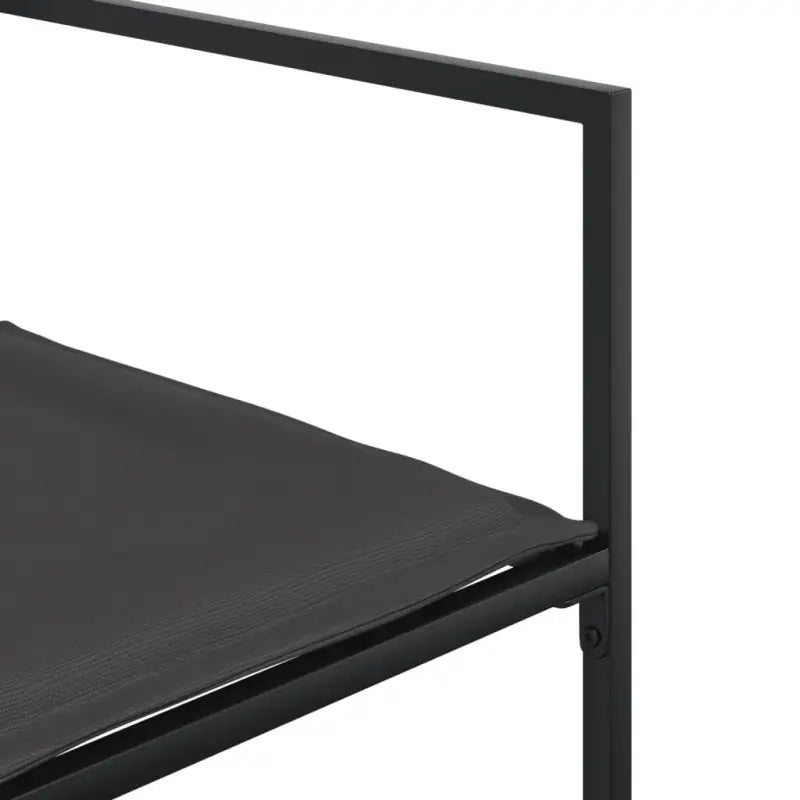 Zwarte tuinset met gehard glas en wasbare hoes voor buitenplezier - Tuinsets