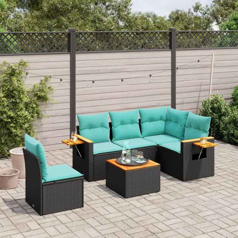 Zwarte tuinset met gepoedercoat staal en comfortabele afmetingen zitting - Zwart / Met tafel - Tuinsets