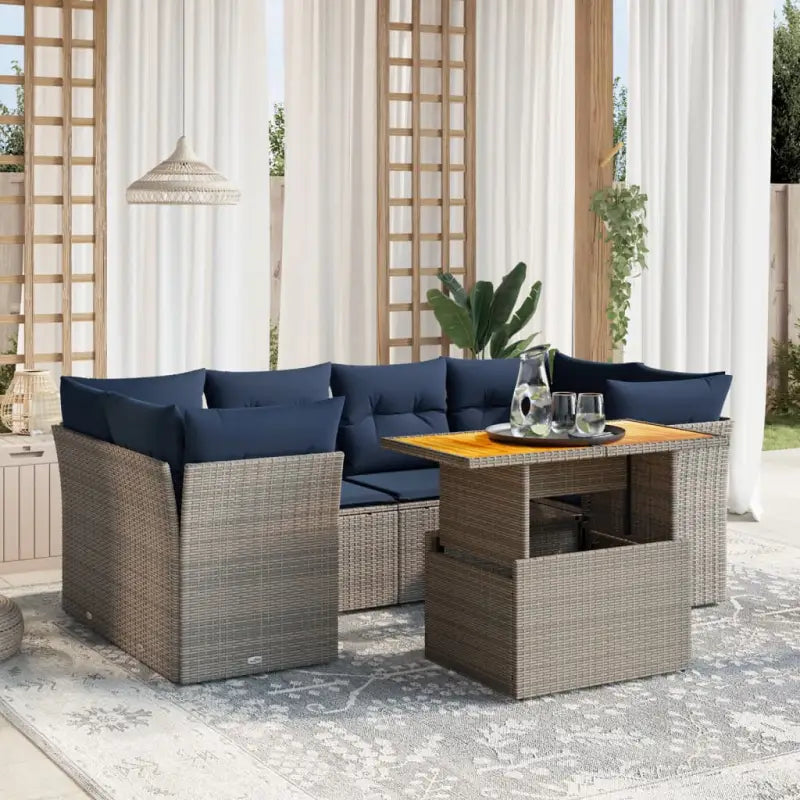 Zwarte tuinset van gepoedercoat staal voor buitenplezier - Grijs - Tuinsets