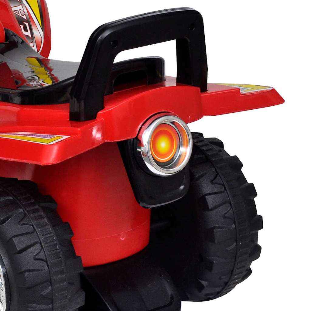 vidaXL Loopquad met licht en geluid rood