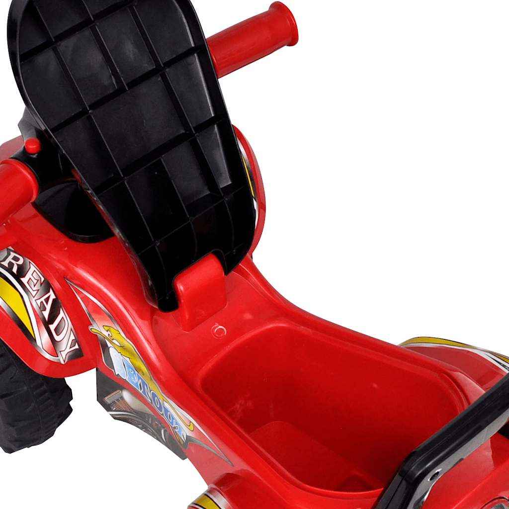 vidaXL Loopquad met licht en geluid rood