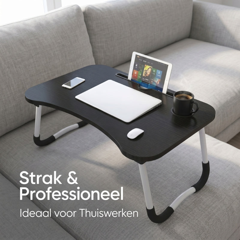 Aashly Verstelbaar Laptopbureau van Goede Kwaliteit – MDF 12mm Opvouwbare Tafel