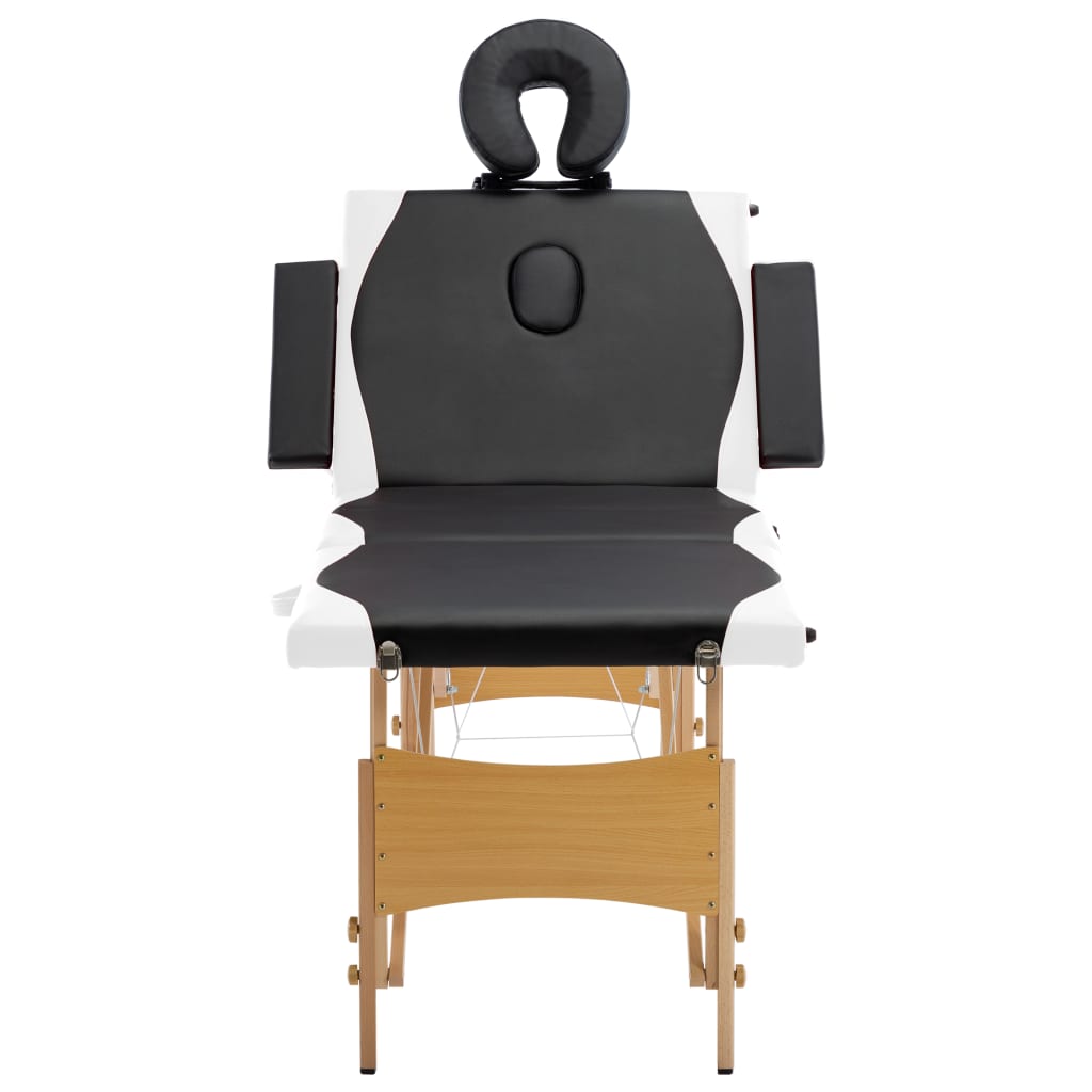 vidaXL Massagetafel inklapbaar 4 zones hout roze