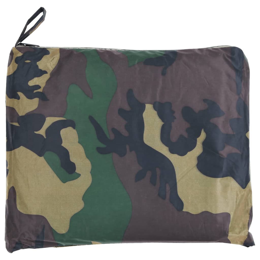 Regenpak 2-delig met capuchon (heren / camouflage / maat M) - Aashly