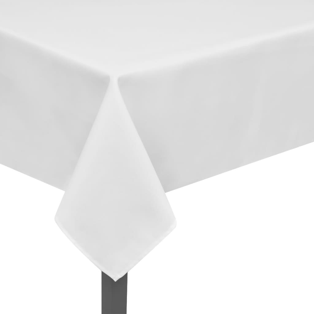 Tafelkleden wit 5 stuks 100 x 100 cm