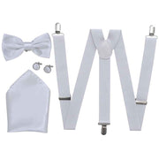 Smoking accessoires bretels en vlinderdas set mannen wit