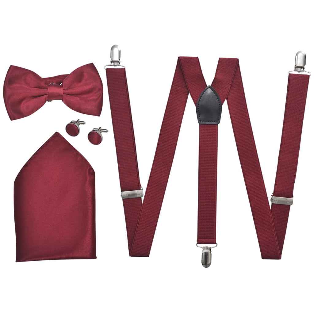 Smoking accessoires bretels en vlinderdas set mannen wit