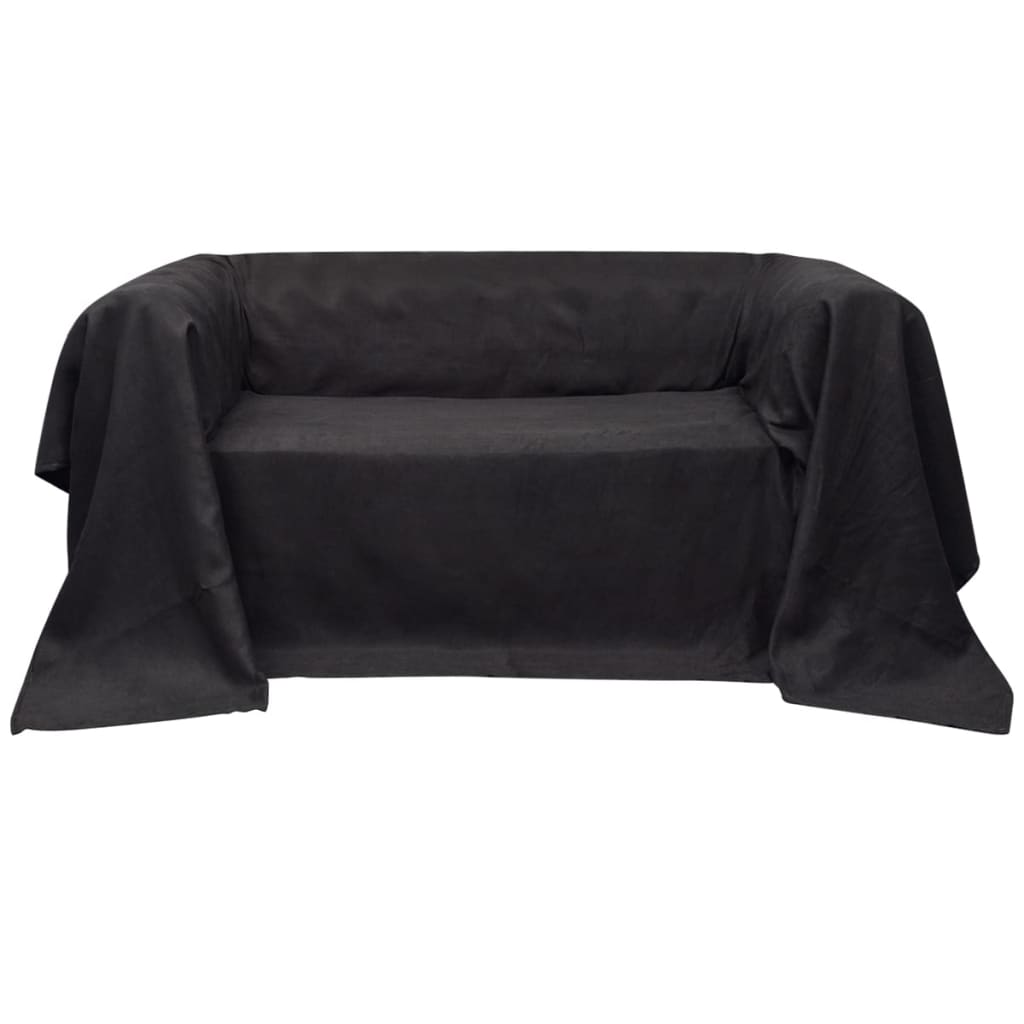 Bankhoes micro-suede crème 140 x 210 cm