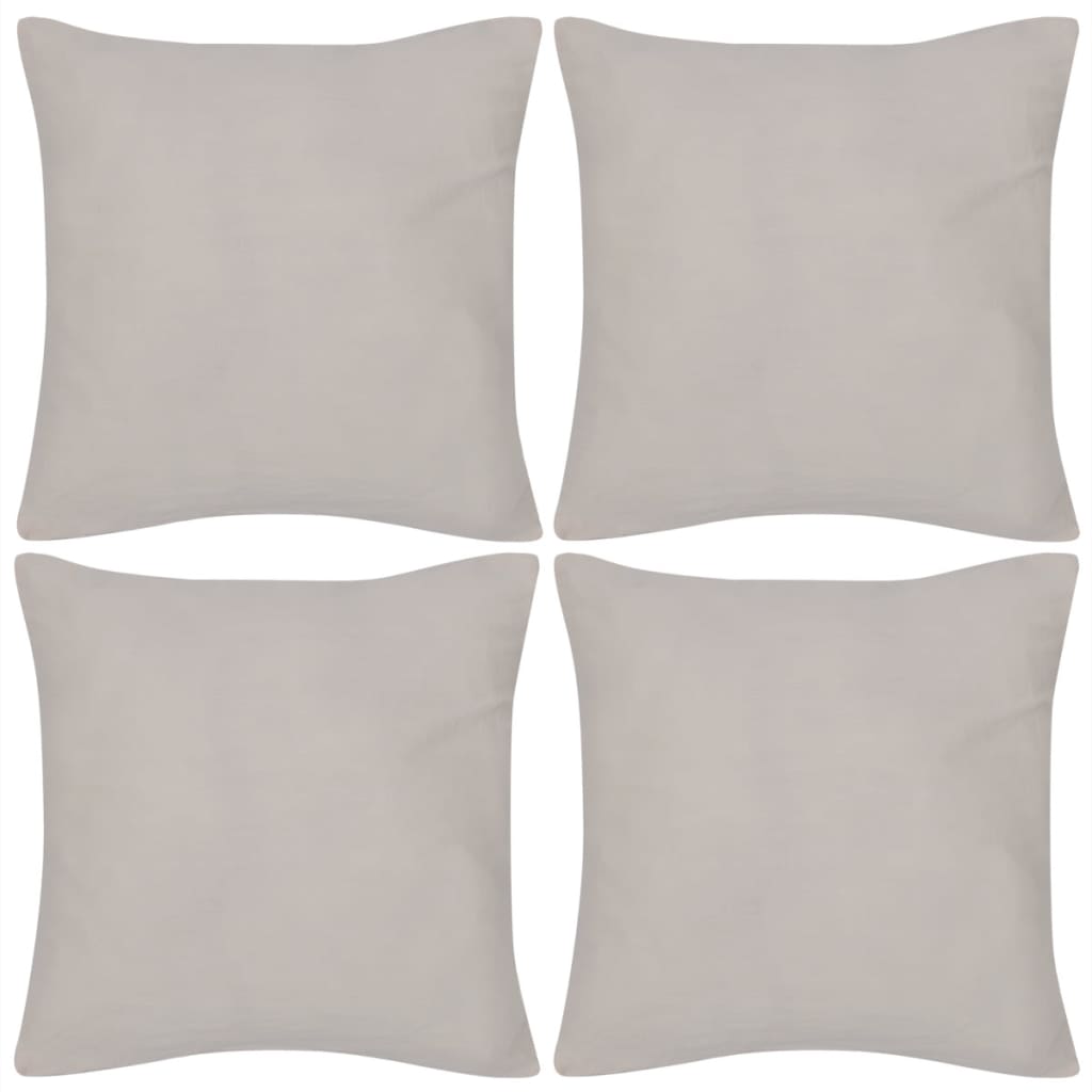 Kussenhoezen katoen 40 x 40 cm bordeauxrood 4 stuks