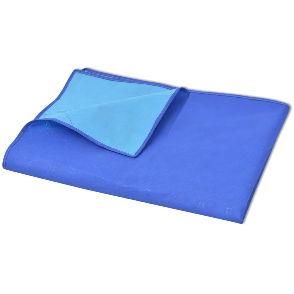 vidaXL Picknickkleed 100x150 cm blauw en lichtblauw - Aashly