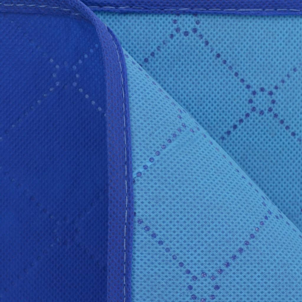 vidaXL Picknickkleed 100x150 cm blauw en lichtblauw - Aashly