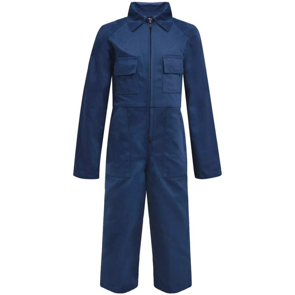 vidaXL Kinderoverall met mouwen maat 98/104 blauw