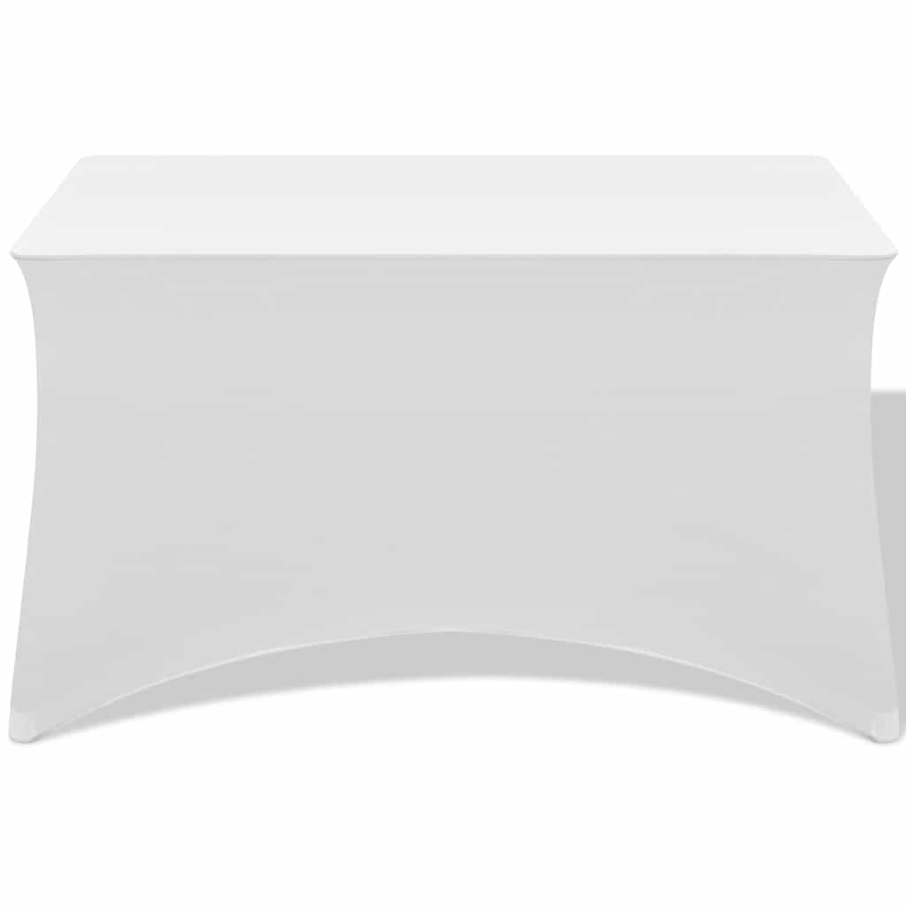 vidaXL Tafelhoes stretch wit 120x60,5x74 cm 2 st