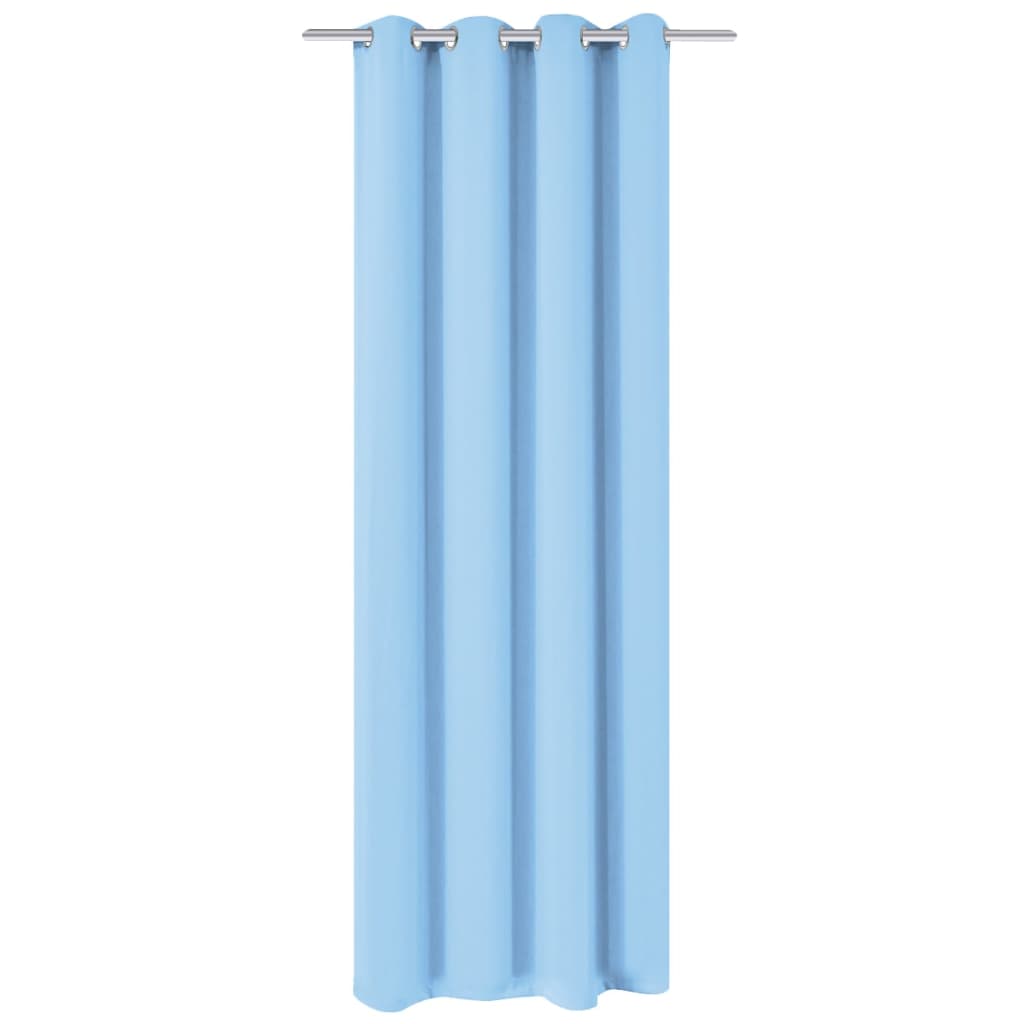 Gordijnen met metalen ringen 135 x 245 cm 2 stuks (zwart)