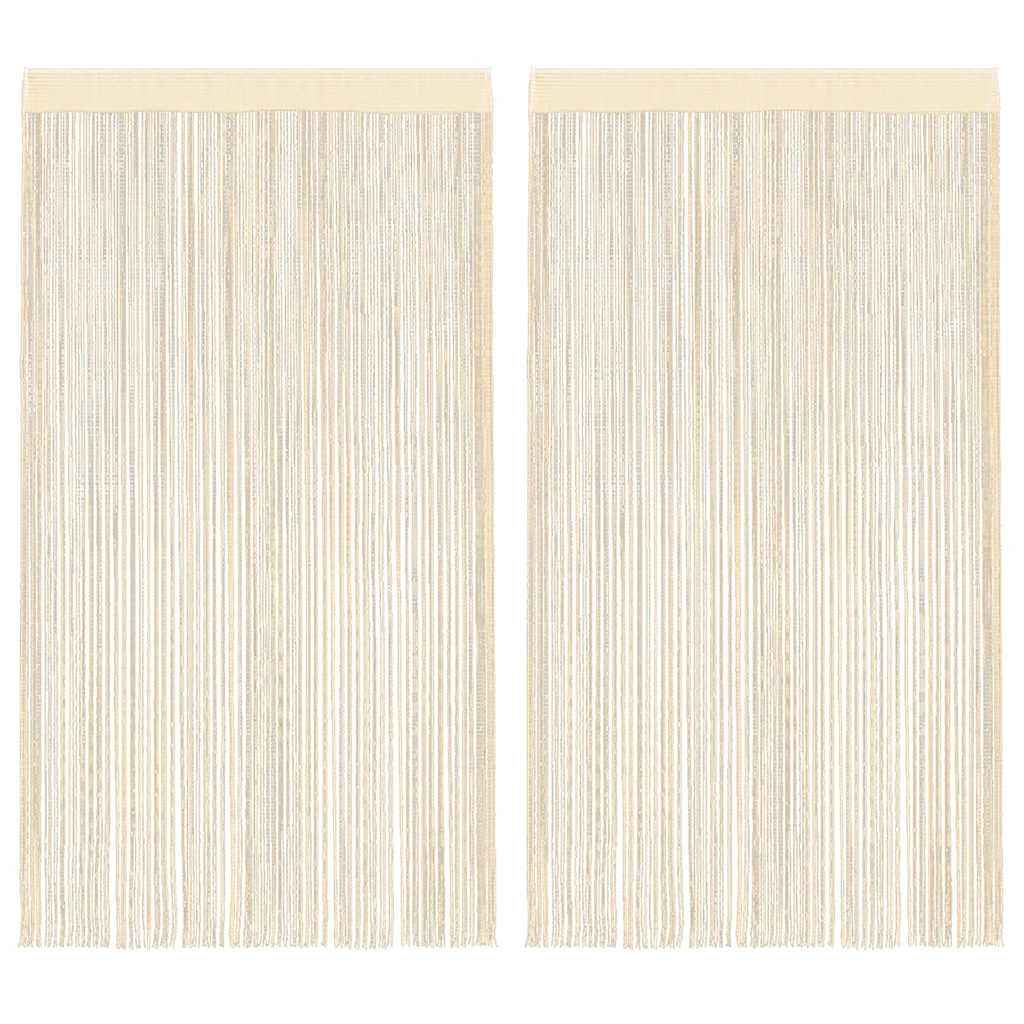 vidaXL Draadgordijnen 2 st 100x250 cm wit