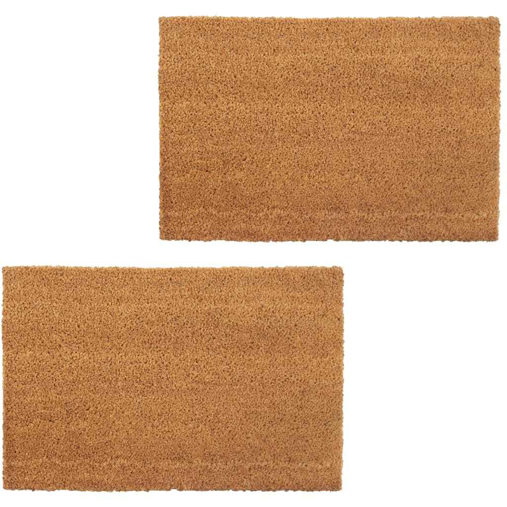 vidaXL Deurmatten 17 mm 50x80 cm kokosvezel natuurlijk 2 st
