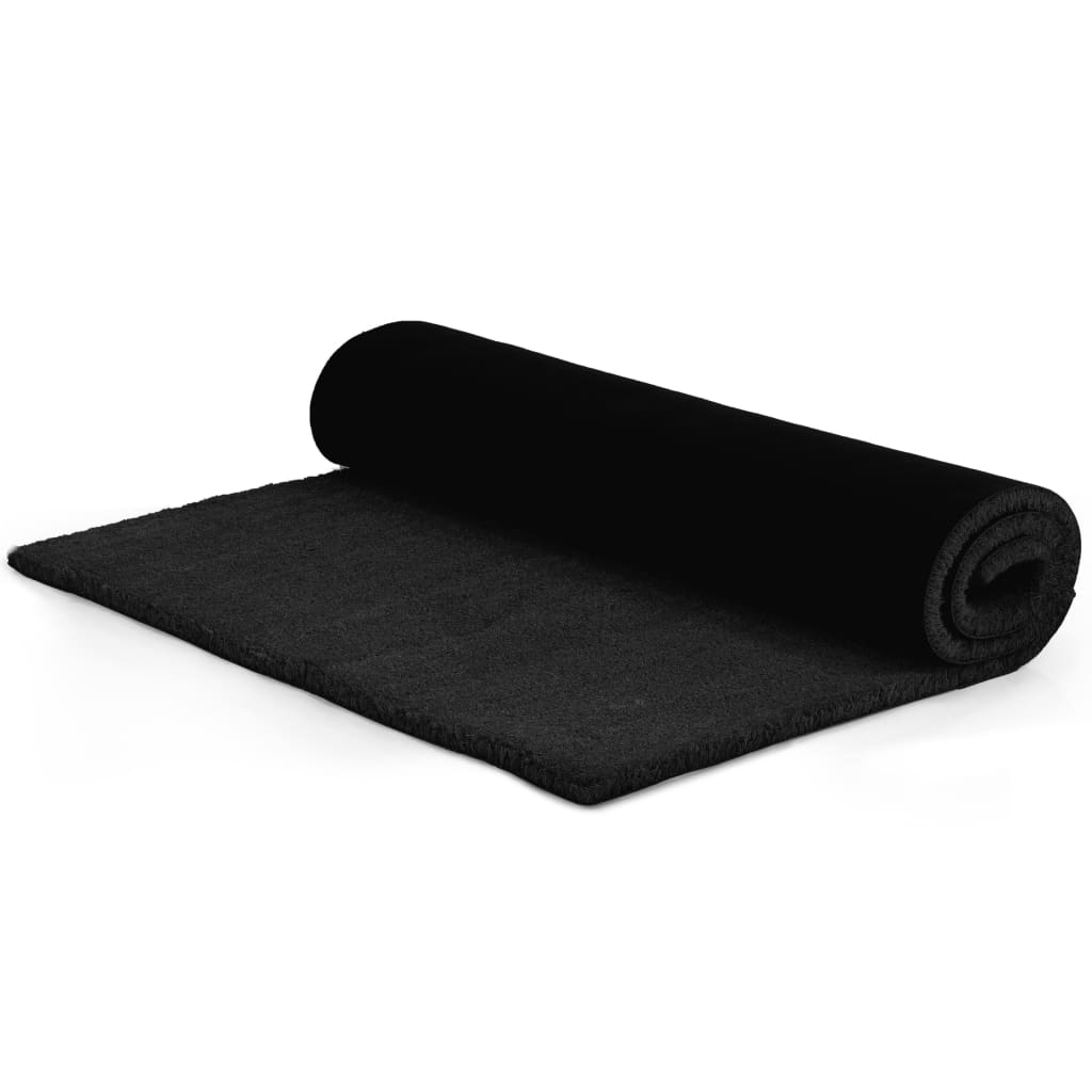 vidaXL Deurmat 17 mm 100x200 cm kokosvezel zwart