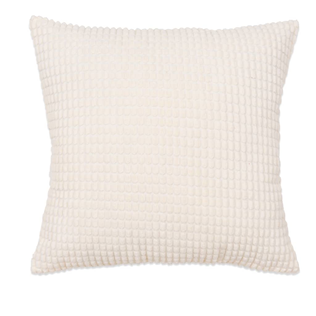 vidaXL Sierkussenset 45x45 cm velours gebroken wit 2-delig