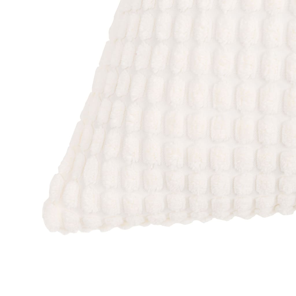 vidaXL Sierkussenset 45x45 cm velours gebroken wit 2-delig