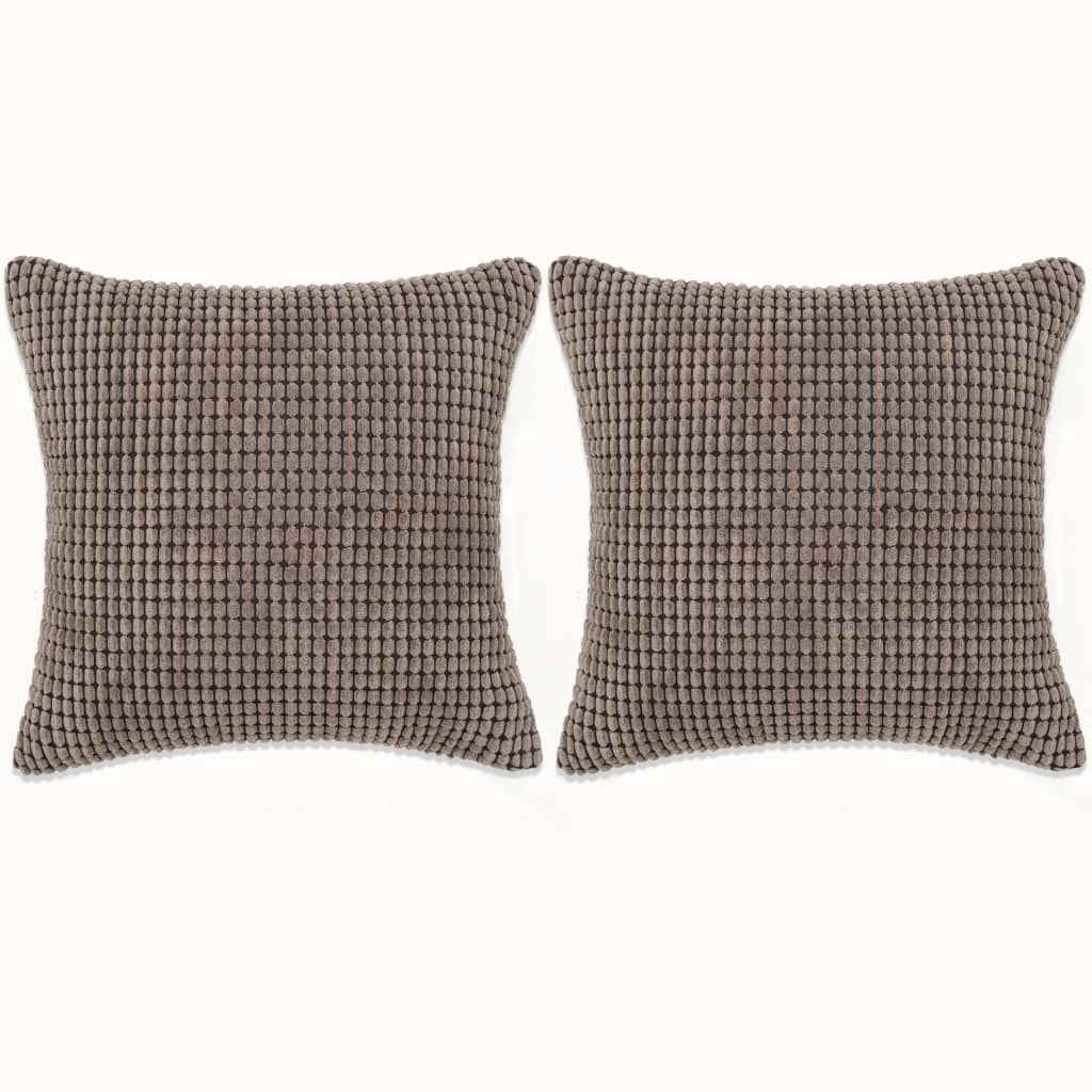 vidaXL Sierkussenset 45x45 cm velours gebroken wit 2-delig