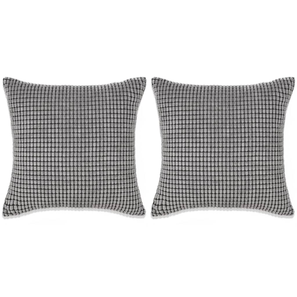 vidaXL Sierkussenset 45x45 cm velours gebroken wit 2-delig